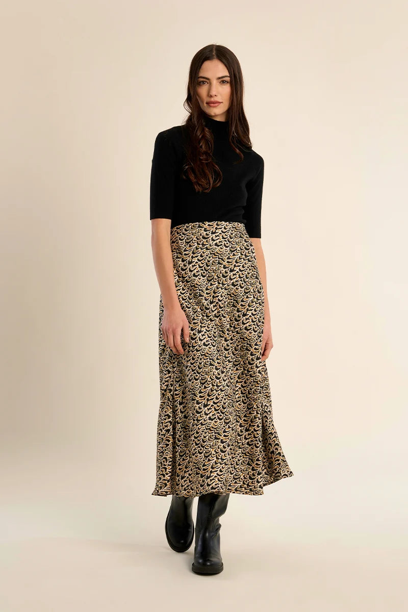 Wild Print Slip Skirt