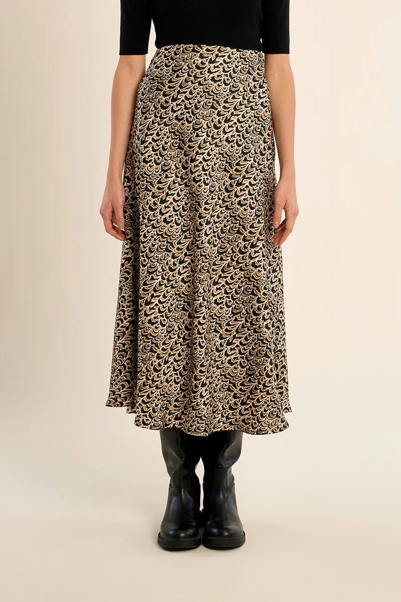 Wild Print Slip Skirt