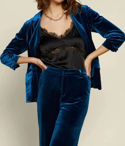Teal Velvet Blazer