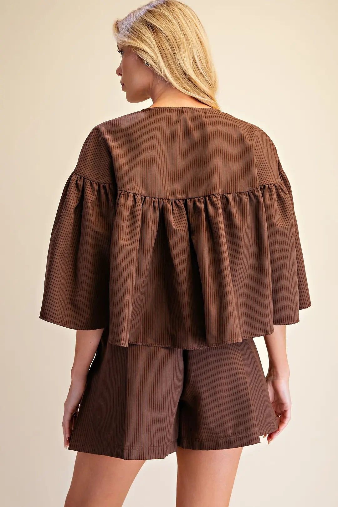 Pinstripe Cape Top