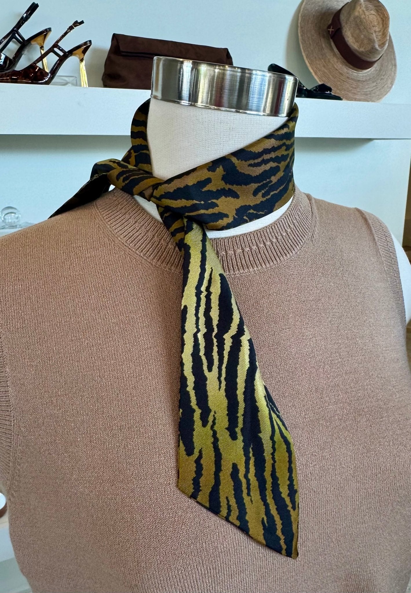 Tiger Print Scarfette