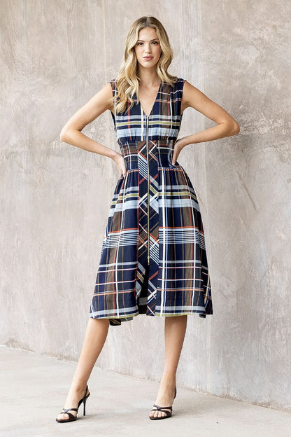 Plaid Dreams Midi Dress