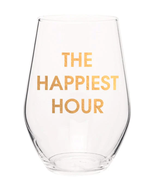 Gold Foil Wine Glasses