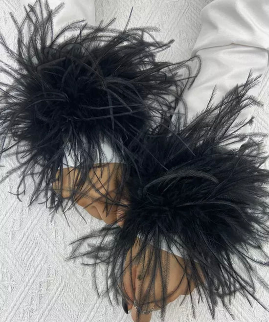 Faux Feather Slap Bracelets